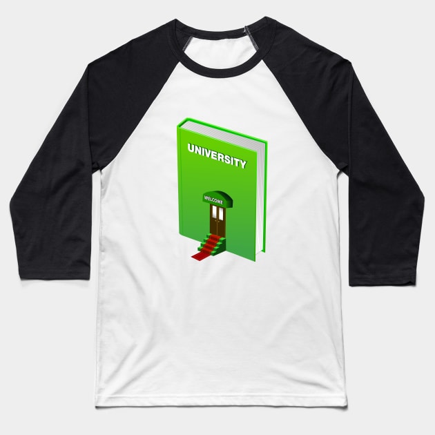 Univercity and book Baseball T-Shirt by designbek